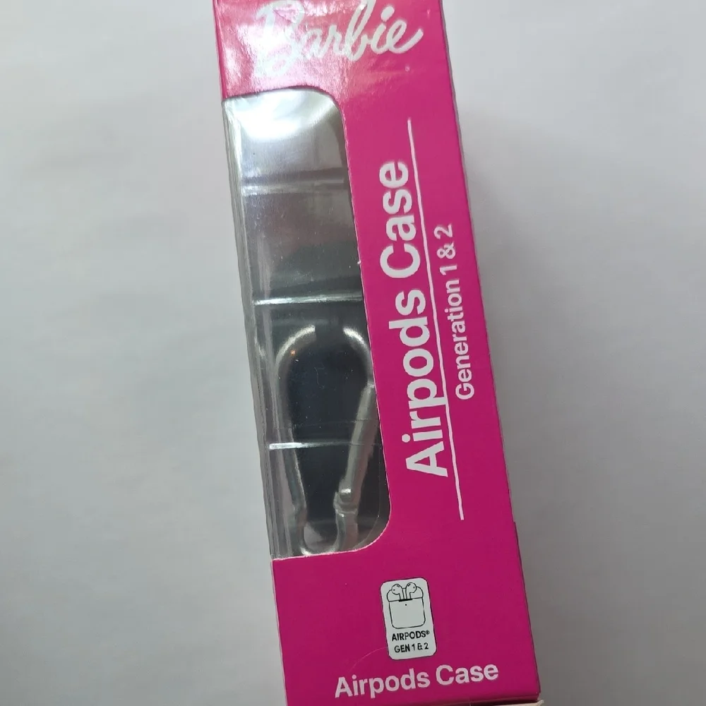 Barbie AirPods Case with Pink Silhouette NWT
